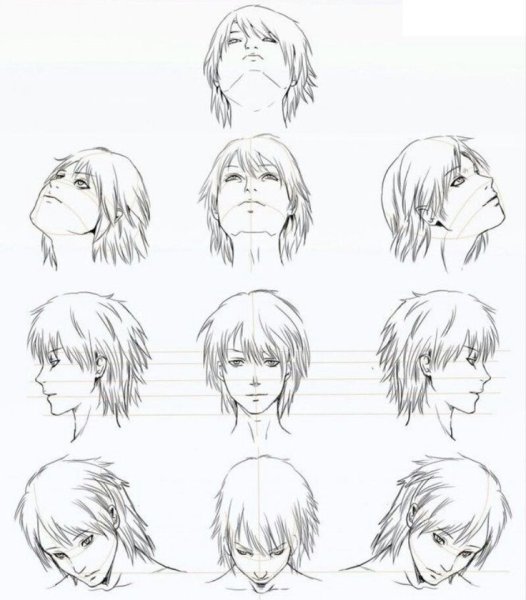 Аниме голова мужская