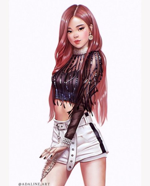 Блэк Пинк Роуз арт