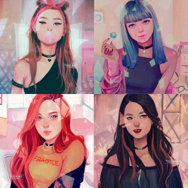 Блэк Пинк аниме