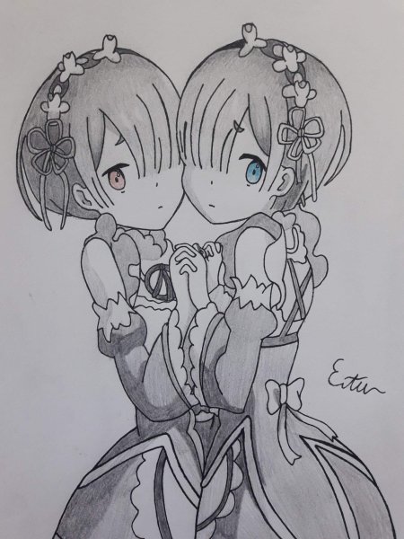 Ре Зеро для срисовки