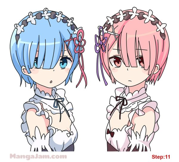 Re Zero рем для срисовки