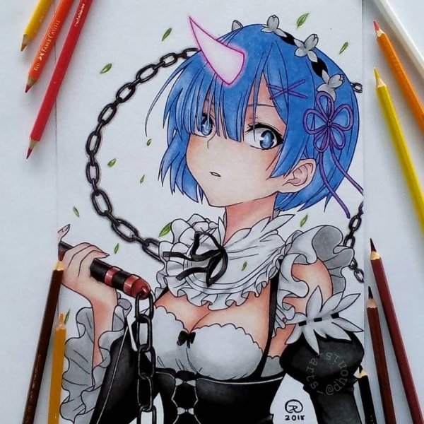 Ре Зеро рем зарисовки