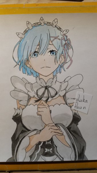 Рем Ре Зеро карандашом