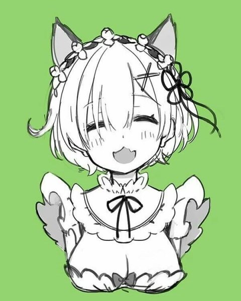 Рем Ре Зеро нарисовать