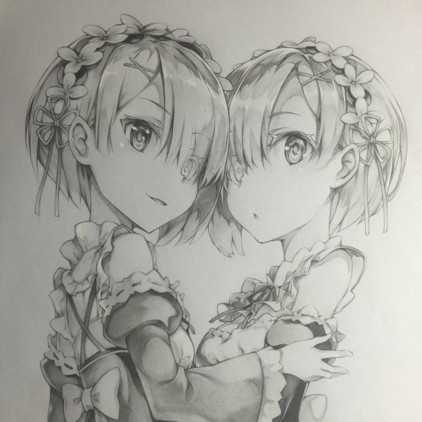 Аниме карандашом сложные