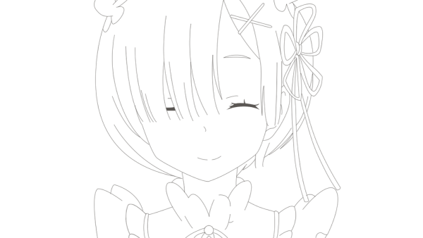 Рэм резеро карандашом