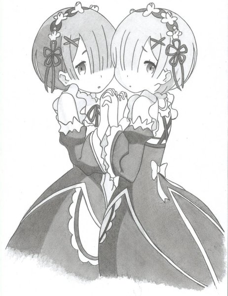 Ре Зеро рем и рам Манга