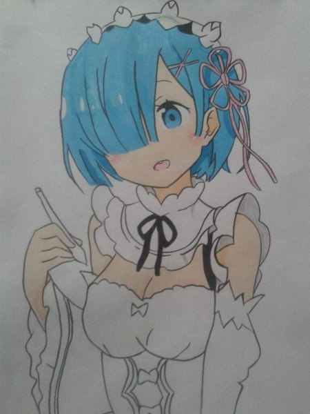 Рем Ре Зеро нарисовать