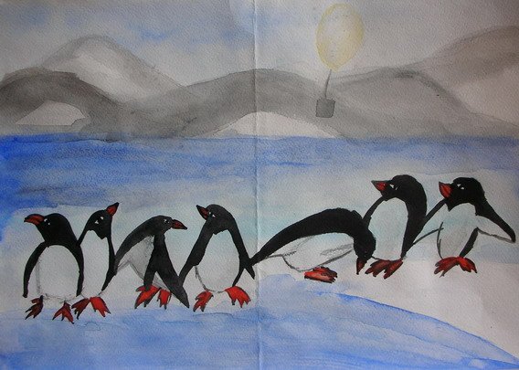 Антарктида детские рисунки