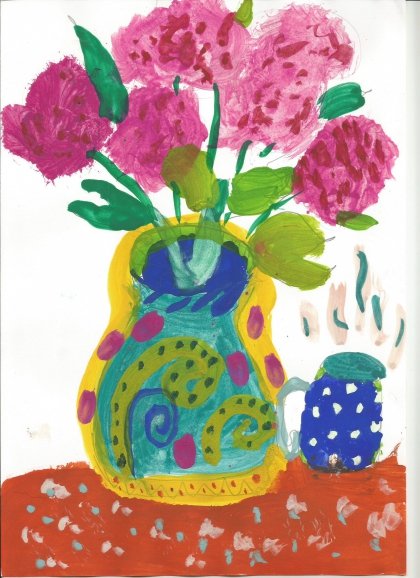 Ваза раскраска для детей