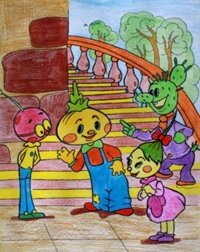 Рисунок к сказке Чиполлино