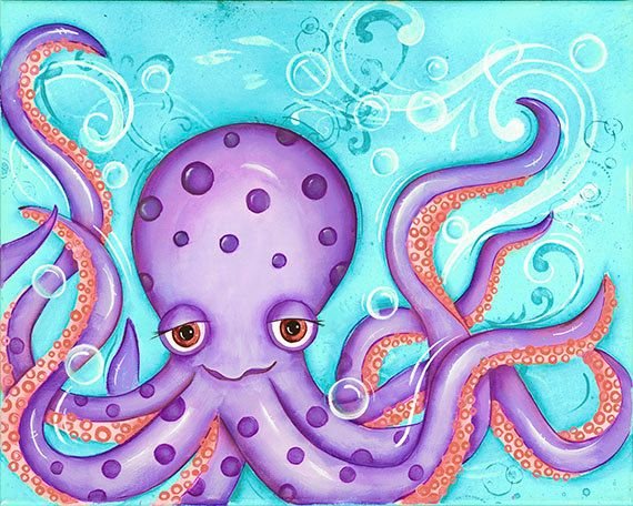 Раскраска осьминог