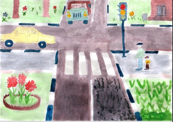 Перекресток рисунок