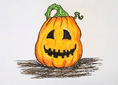 Детские рисунки хэллоуин (64 фото)