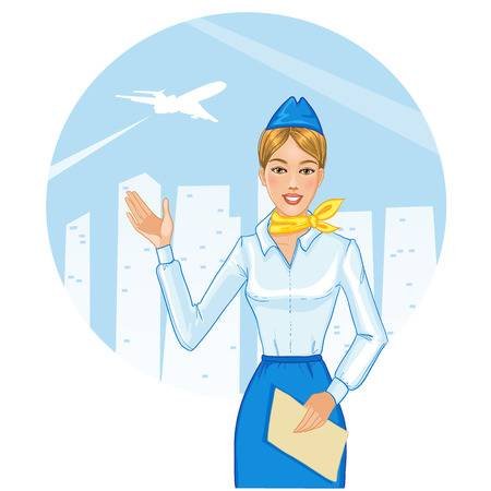 Бортпроводница рисунок