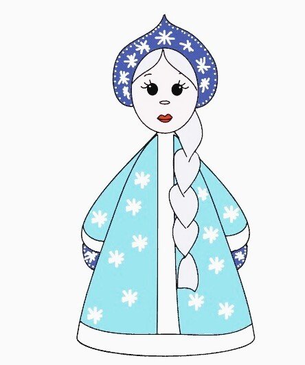 Портрет Снегурочки для детей