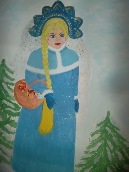 Детские рисунки Снегурочки