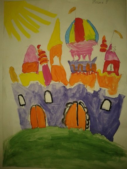 Рисование сказочный дворец