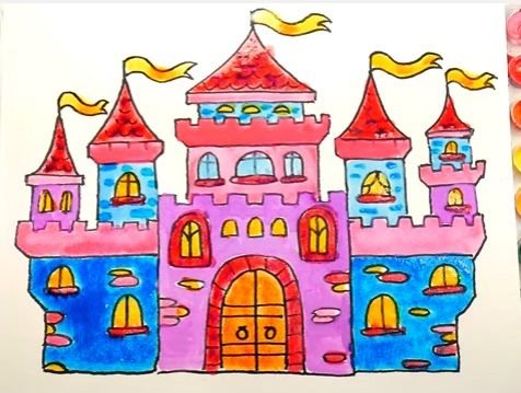 Рисование сказочный дворец