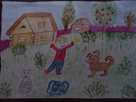 Дядя фёдор пёс и кот рисунок детский