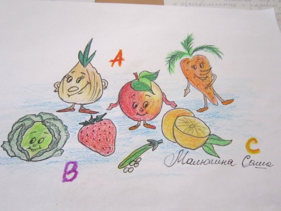 Рисунки детей на тему витамины