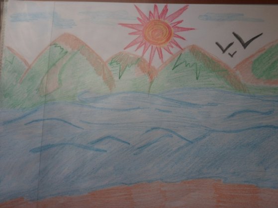 Рисунок Байкала детский