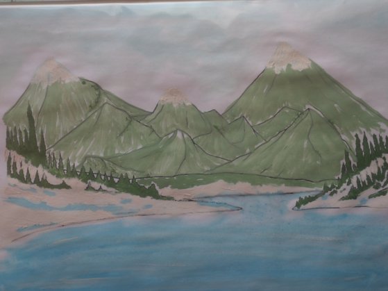 Озеро Байкал рисунок