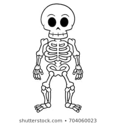 Нарисованный скелет