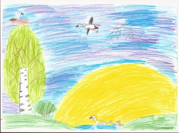 Восход рисунок детский