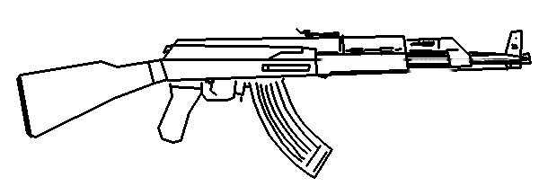 Автомат рисунок карандашом