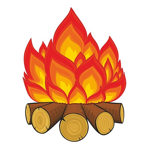 Костер нарисованный