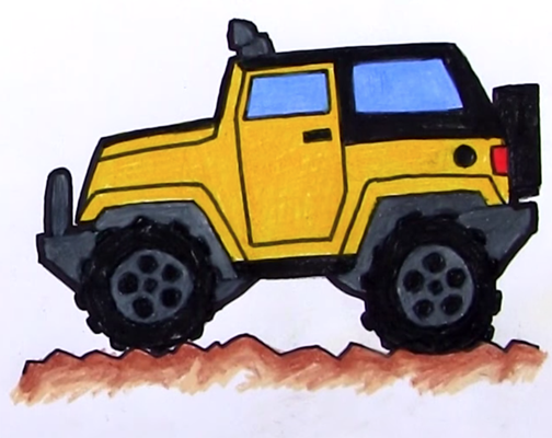 Джип для рисования детям