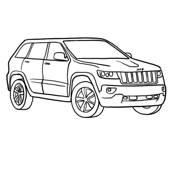 Раскраска Jeep Grand Cherokee