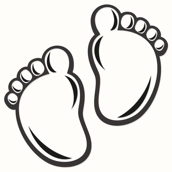 Отпечаток ноги трафарет