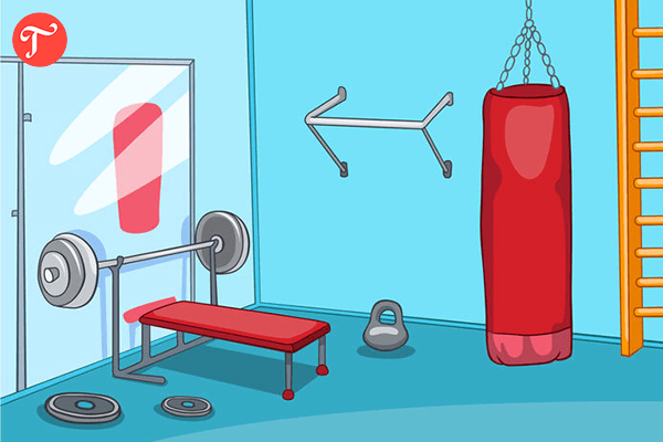 Нарисованный тренажерный зал