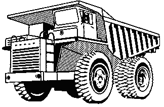 Карьерный самосвал раскраска