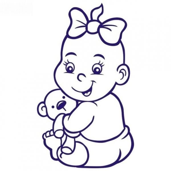 Трафарет младенца