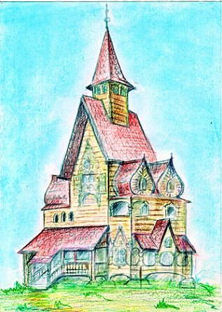 Рисование сказочный Терем