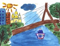 Детский рисунок моя Тюмень