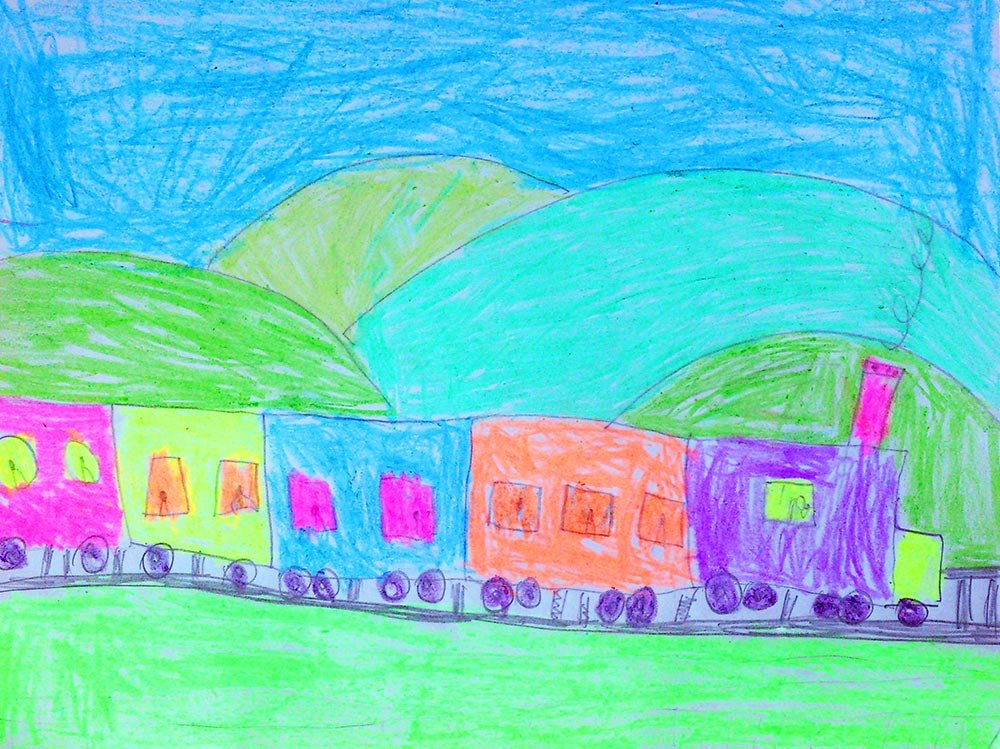 Нарисовать железную дорогу 1 класс. Рисование красивый поезд. Поезд для рисования в детском саду. Детская железная дорога рисунок. Рисуем поезд с детьми.