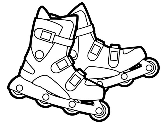 Роликовые коньки раскраска