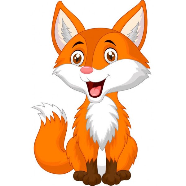 Лиса клипарт на прозрачном фоне