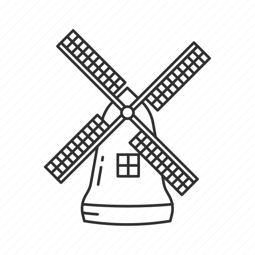 Мельница трафарет