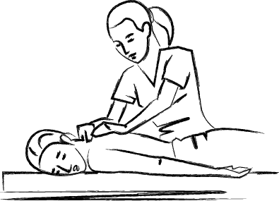 Массажист раскраска