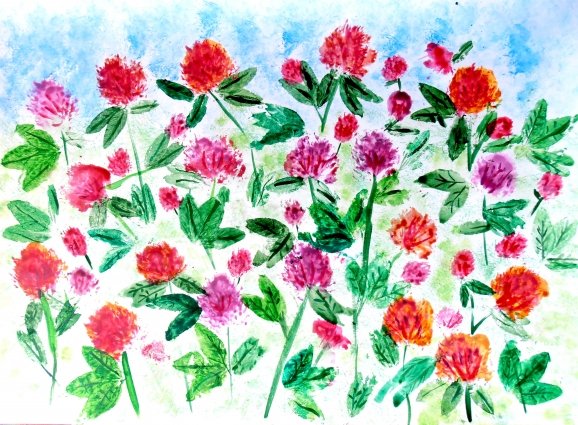 Рисование цветы для воспитателя детского сада