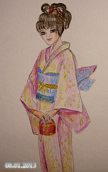 Изображение японок в кимоно