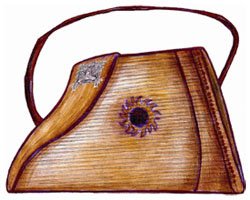 Нарисовать старинные гусли