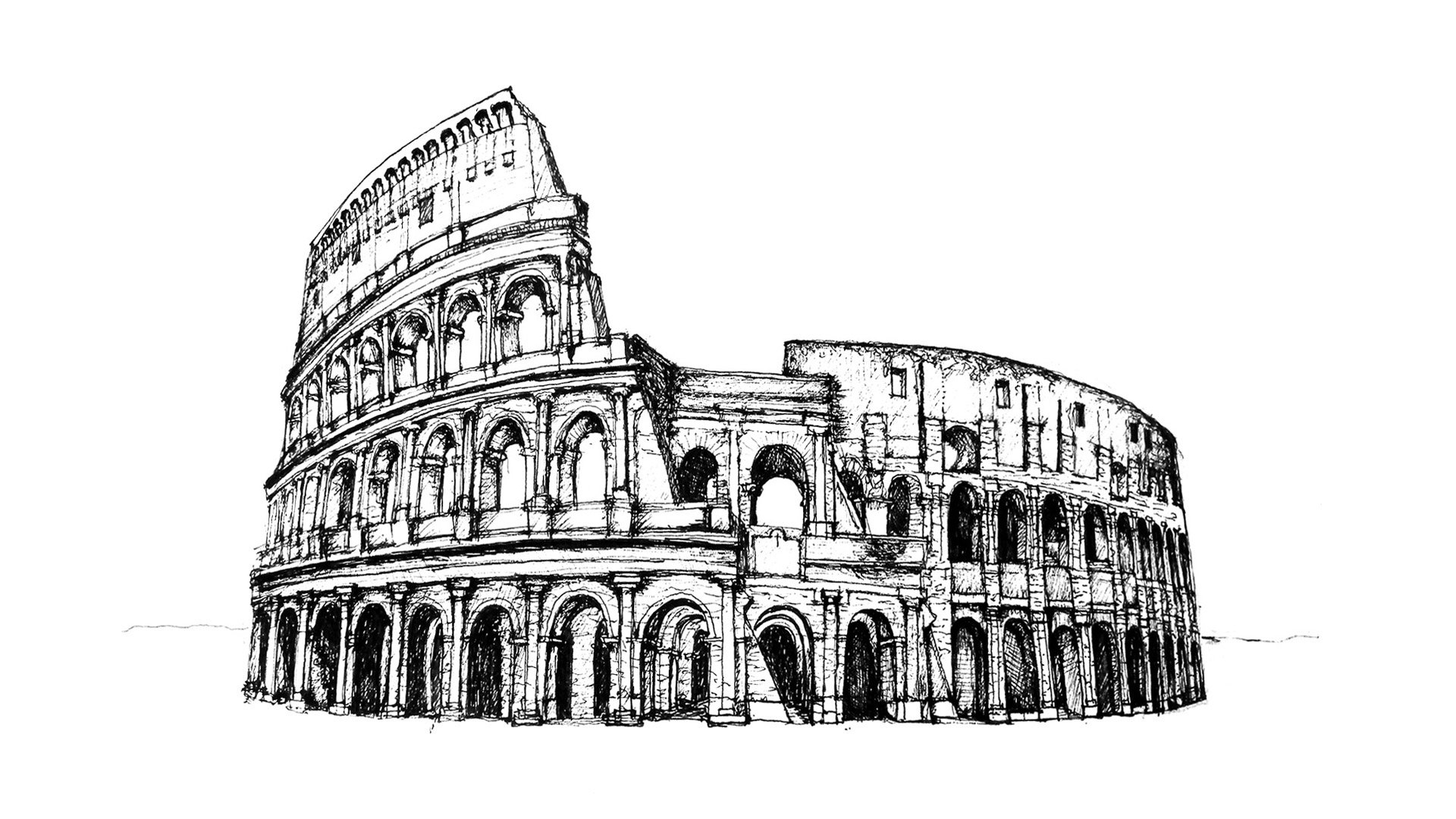 Колизей Рим черно