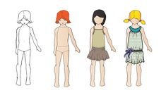 Детские фигуры для эскиза