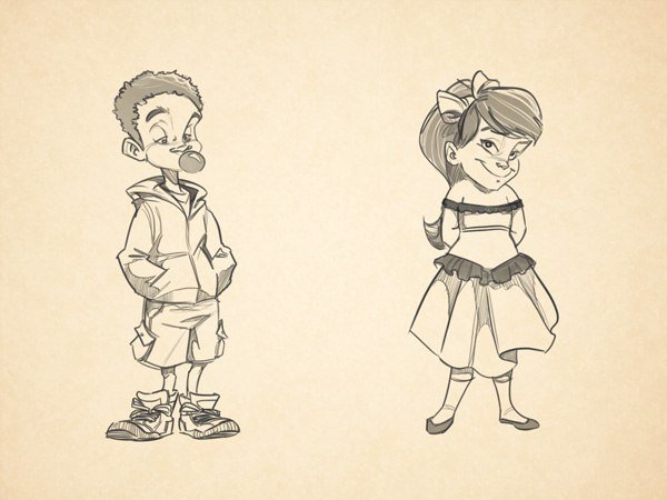 Дети мультяшный стиль